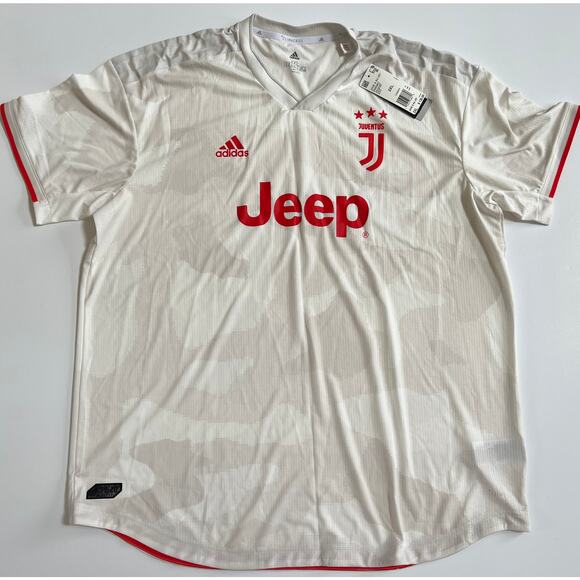 adidas Men's Juventus 19/20 Authentic Away Jersey Raw White DW5462 Size 2XL - Picture 12 of 16